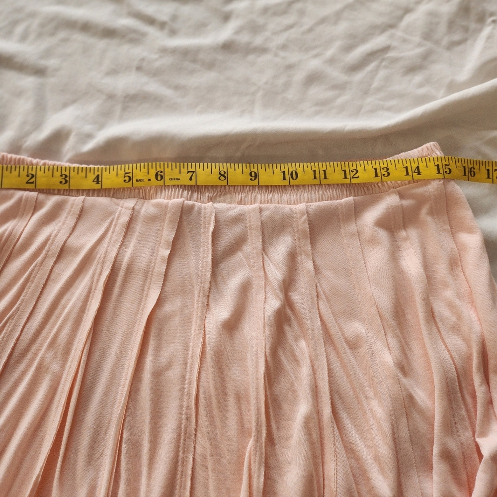 LC Lauren Conrad Soft Pink Pleated Midi Skirt